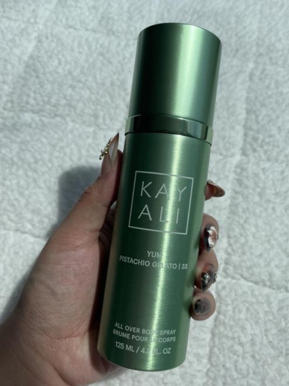 Kayali Pistachio Gelato All Over Body Spr4y - Green Bottle